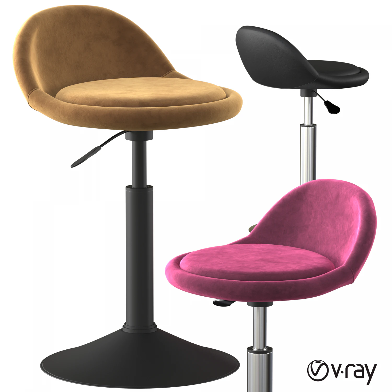 chair bar 3D Model .c4d .max .obj .3ds .fbx .stl .blend 