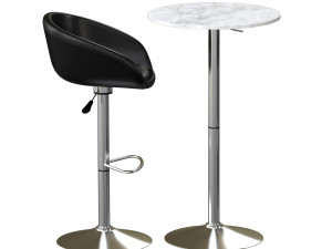 table chair bar Modelo 3D