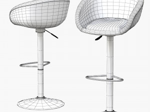 table chair bar 3D Model
