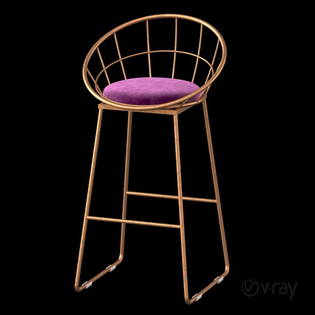 stool bar 3D Модель .c4d .max .obj .3ds .fbx .stl .blend 