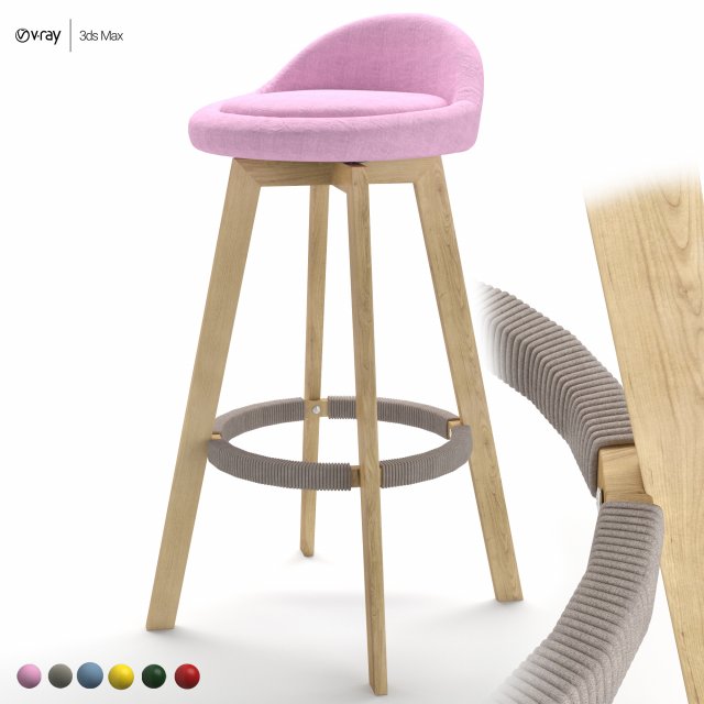 ecmarvellous chair bar 3D Model .c4d .max .obj .3ds .fbx .stl .blend 