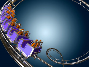 3d animated roller coaster train Model 3D