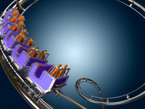 3d animated roller coaster train 3D Model