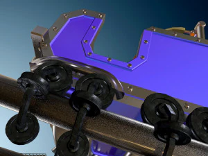 3d animated roller coaster train 3D Model