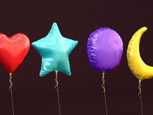 shaped foil balloons 3D Модель