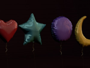 shaped foil balloons 3D Модель