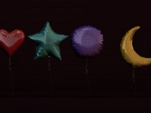 shaped foil balloons 3D Модель