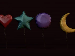 globos de aluminio con forma Modelo 3D