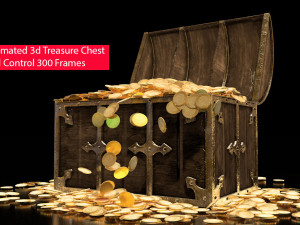 animated treasure chest 3D Модель