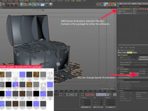 animated treasure chest 3D Model