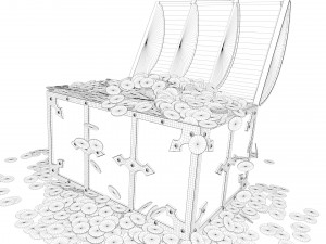 animated treasure chest 3D Модель