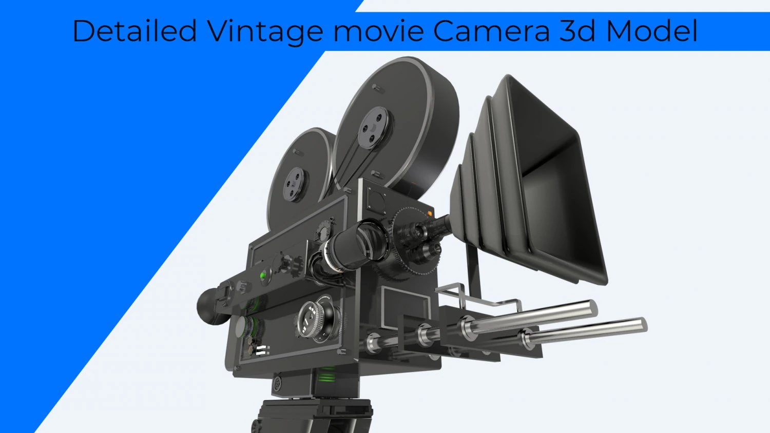 Câmera de filme vintage detalhada Modelo 3D .c4d .max .obj .3ds .fbx .stl .blend