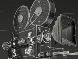 Vintage Movie Camera Detailed Modèle 3D