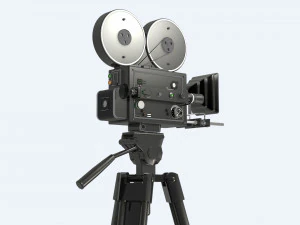 C&acirc;mera de filme vintage detalhada Modelo 3D