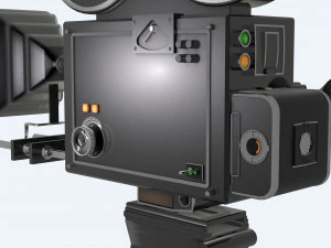 C&acirc;mera de filme vintage detalhada Modelo 3D