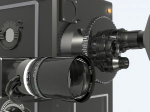 C&acirc;mera de filme vintage detalhada Modelo 3D