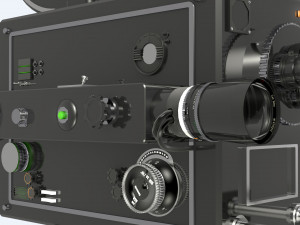 Vintage Movie Camera Detailed Modèle 3D
