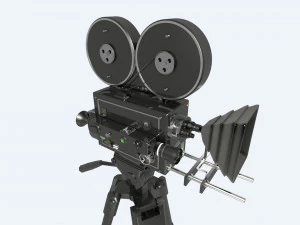 C&acirc;mera de filme vintage detalhada Modelo 3D