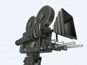 C&acirc;mera de filme vintage detalhada Modelo 3D