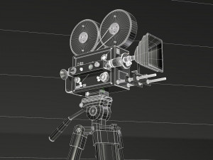 Vintage Movie Camera Detailed Modèle 3D
