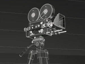 C&acirc;mera de filme vintage detalhada Modelo 3D