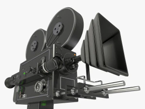 C&acirc;mera de filme vintage detalhada Modelo 3D