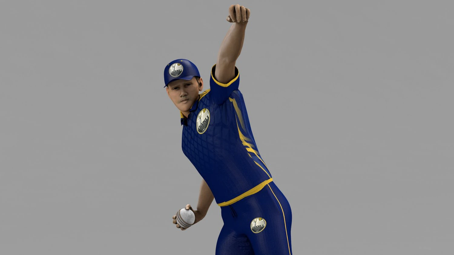 Cricket Fielder - Ball Throw 3D Model .c4d .max .obj .3ds .fbx .stl .blend 