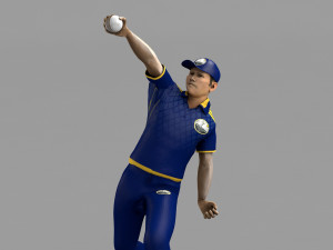Cricket Fielder - Ball Throw 3D Model