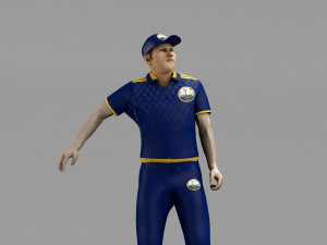 Cricket Fielder - Ball Throw 3D Model