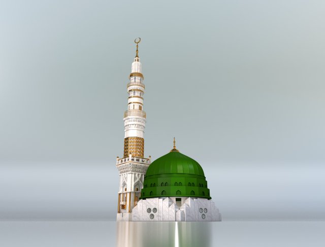 Prophets Mosque Masjid e nabvi Modelo 3D .c4d .max .obj .3ds .fbx .stl .blend 