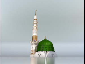 Prophets Mosque Masjid e nabvi 3D Model