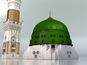 Prophets Mosque Masjid e nabvi Modelo 3D