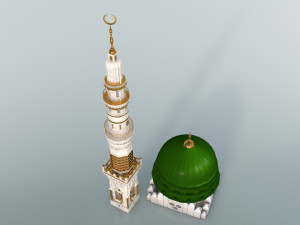 Prophets Mosque Masjid e nabvi Modelo 3D