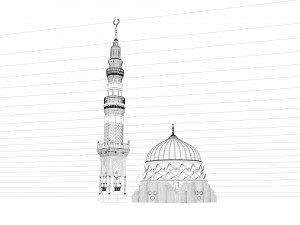 Prophets Mosque Masjid e nabvi Modelo 3D