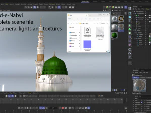 Prophets Mosque Masjid e nabvi 3D Model