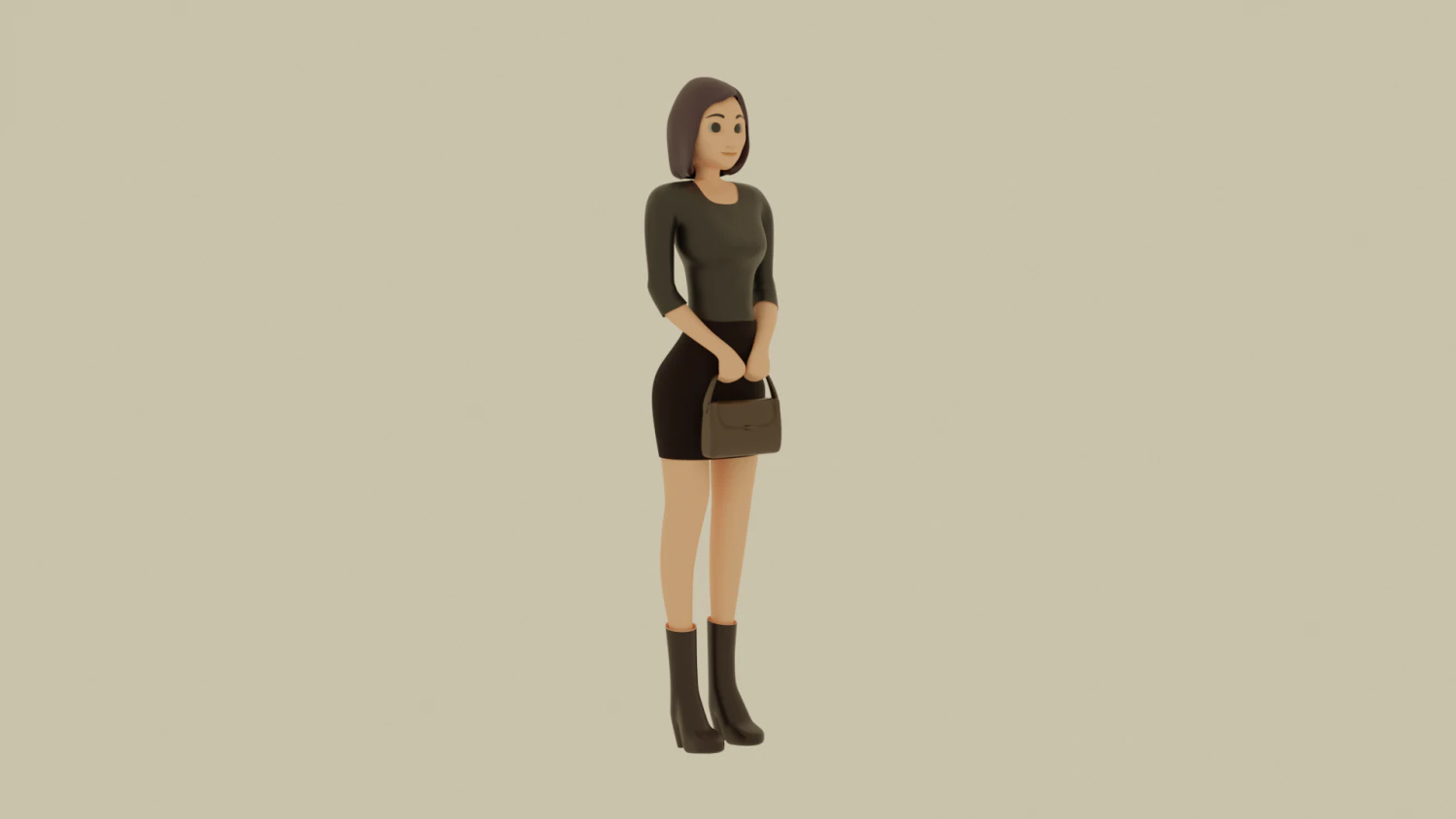 pretty girl 3D Model .c4d .max .obj .3ds .fbx .stl .blend 