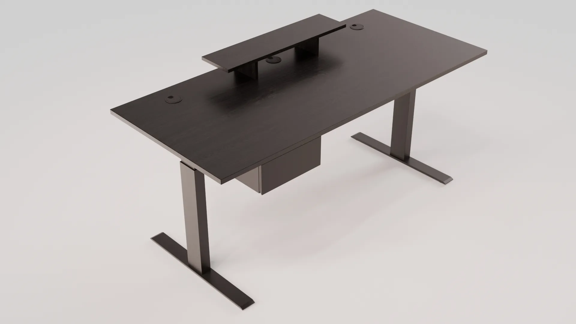 Adjustable Standing Desk 3D Model .c4d .max .obj .3ds .fbx .stl .blend 