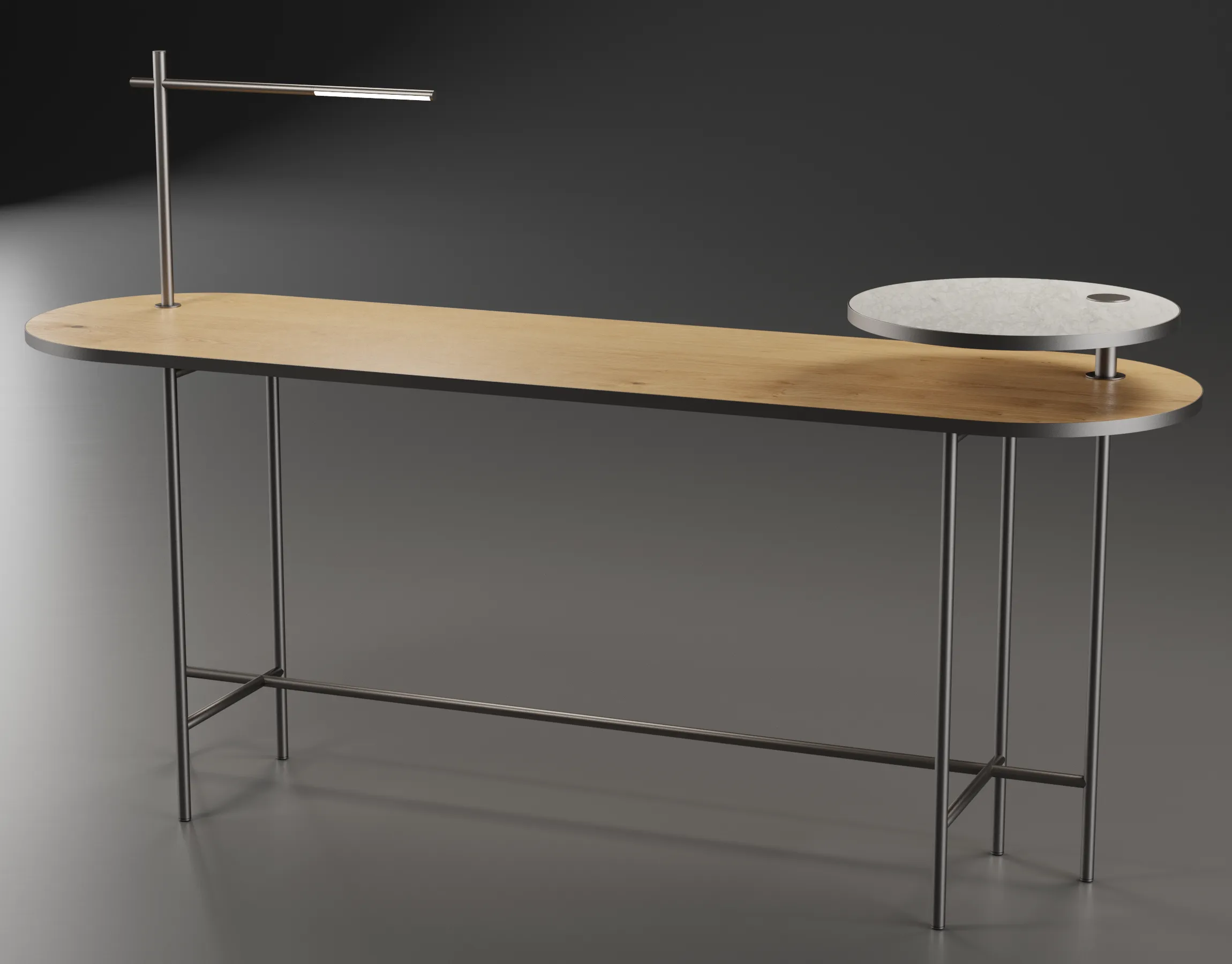Writing Desk No2 3D Model .c4d .max .obj .3ds .fbx .stl .blend 