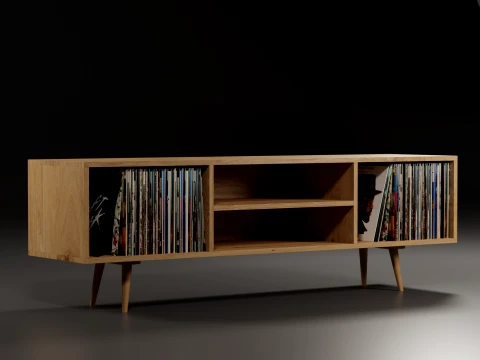 Storage No1 with Vinyls 3D Model