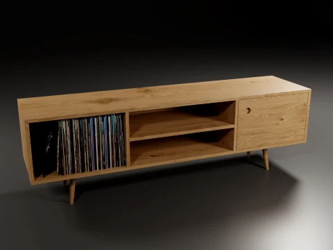 Storage No1 with Vinyls 3D Model