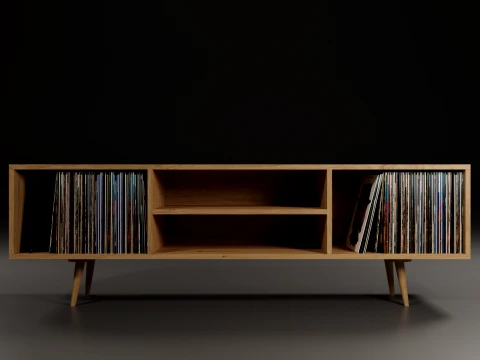 Storage No1 with Vinyls 3D Model