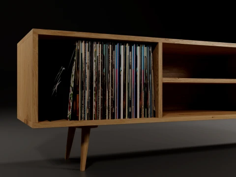 Storage No1 with Vinyls 3D Model