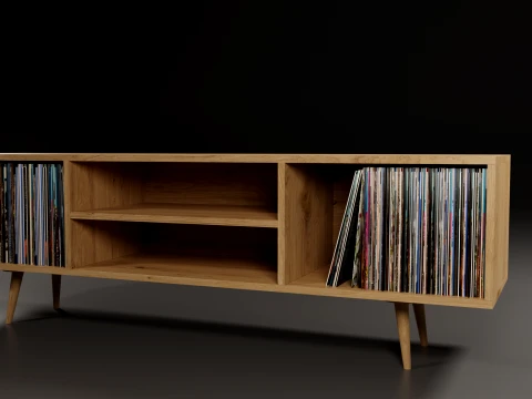 Storage No1 with Vinyls 3D Model