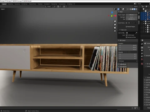 Storage No1 with Vinyls 3D Model