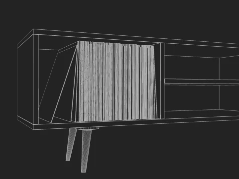 Storage No1 with Vinyls 3D Model