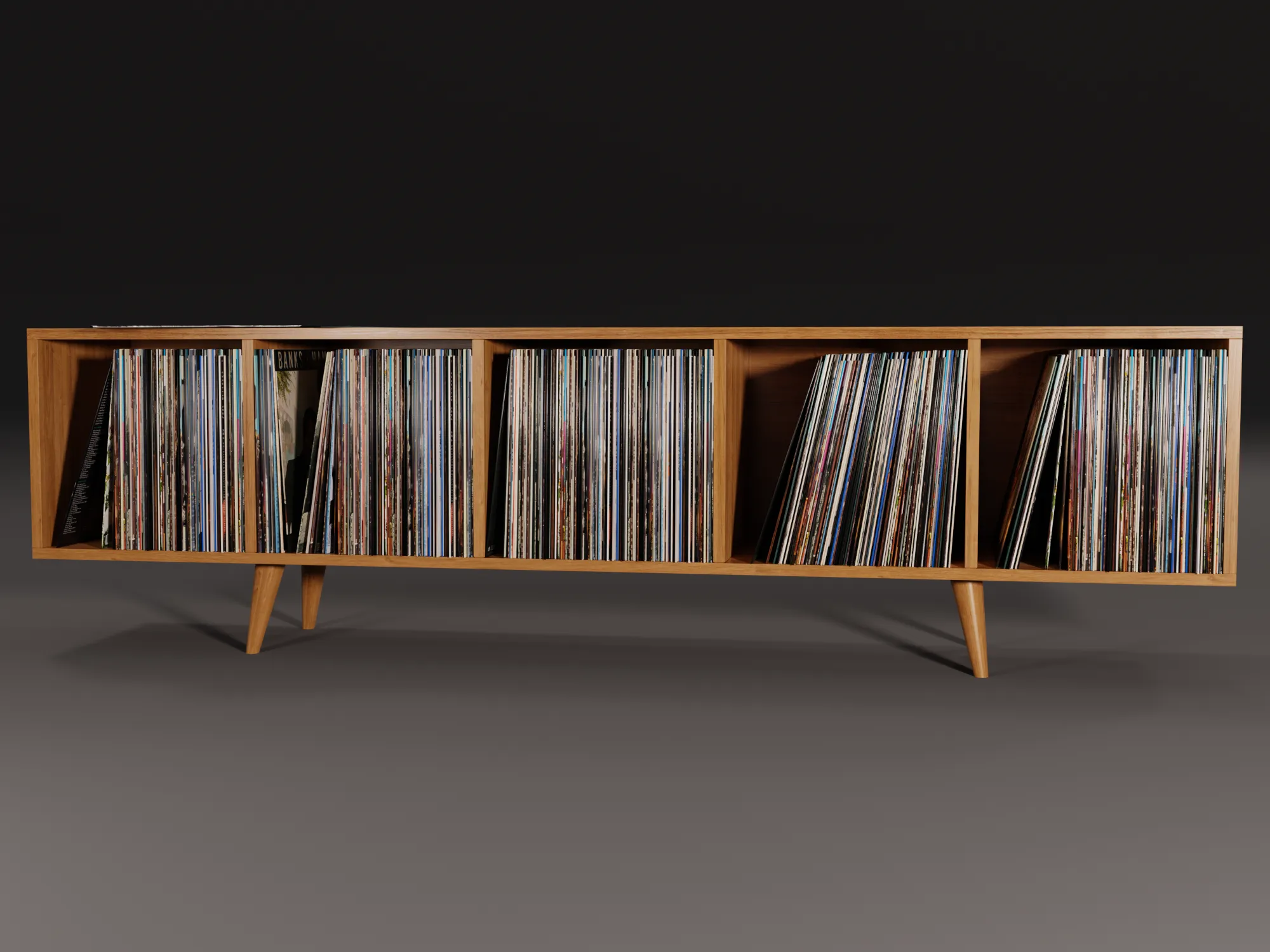 Vinyl Storage No3 3D Model .c4d .max .obj .3ds .fbx .stl .blend 