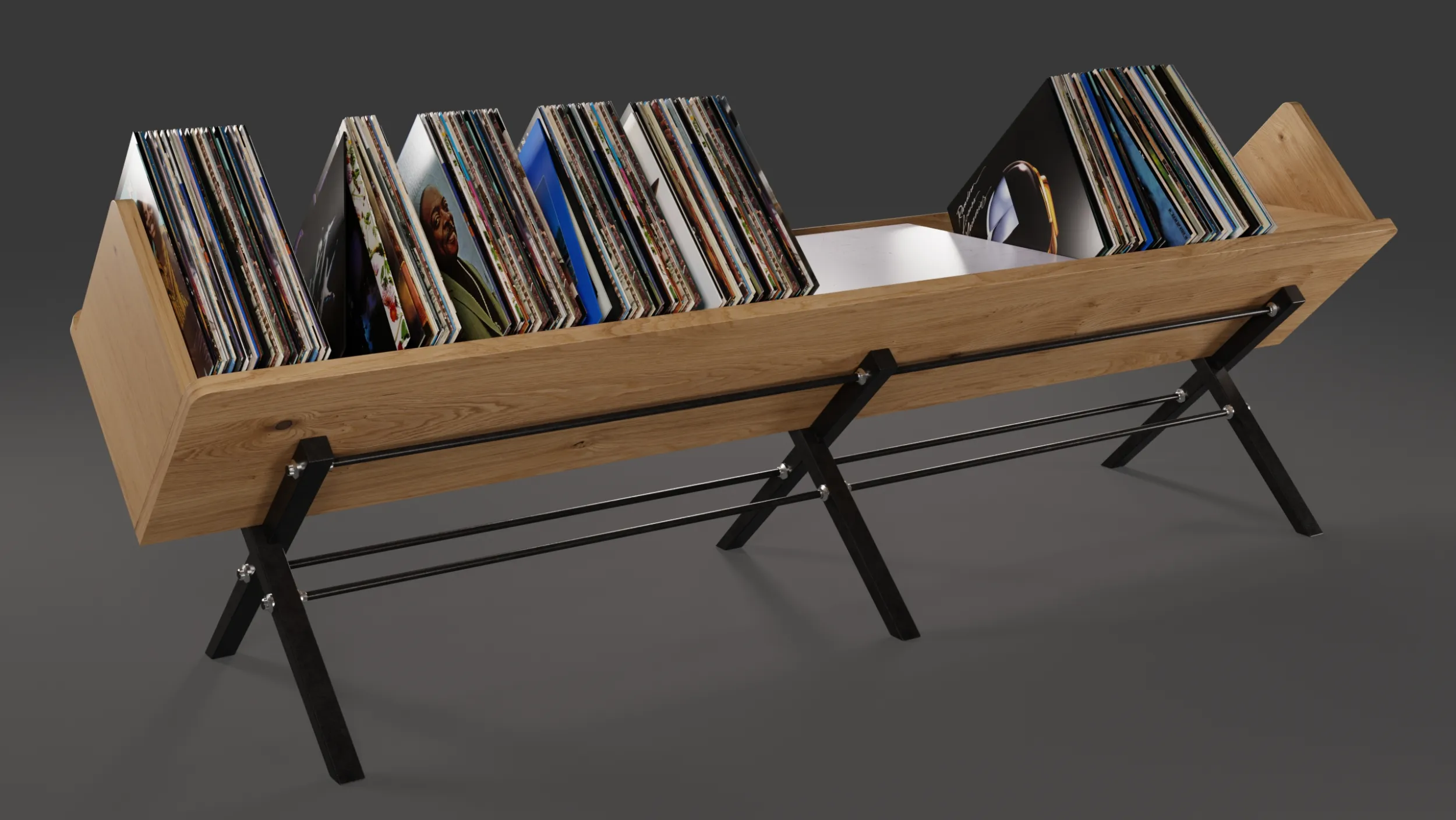 Vinyl Storage No6 3D Model .c4d .max .obj .3ds .fbx .stl .blend 