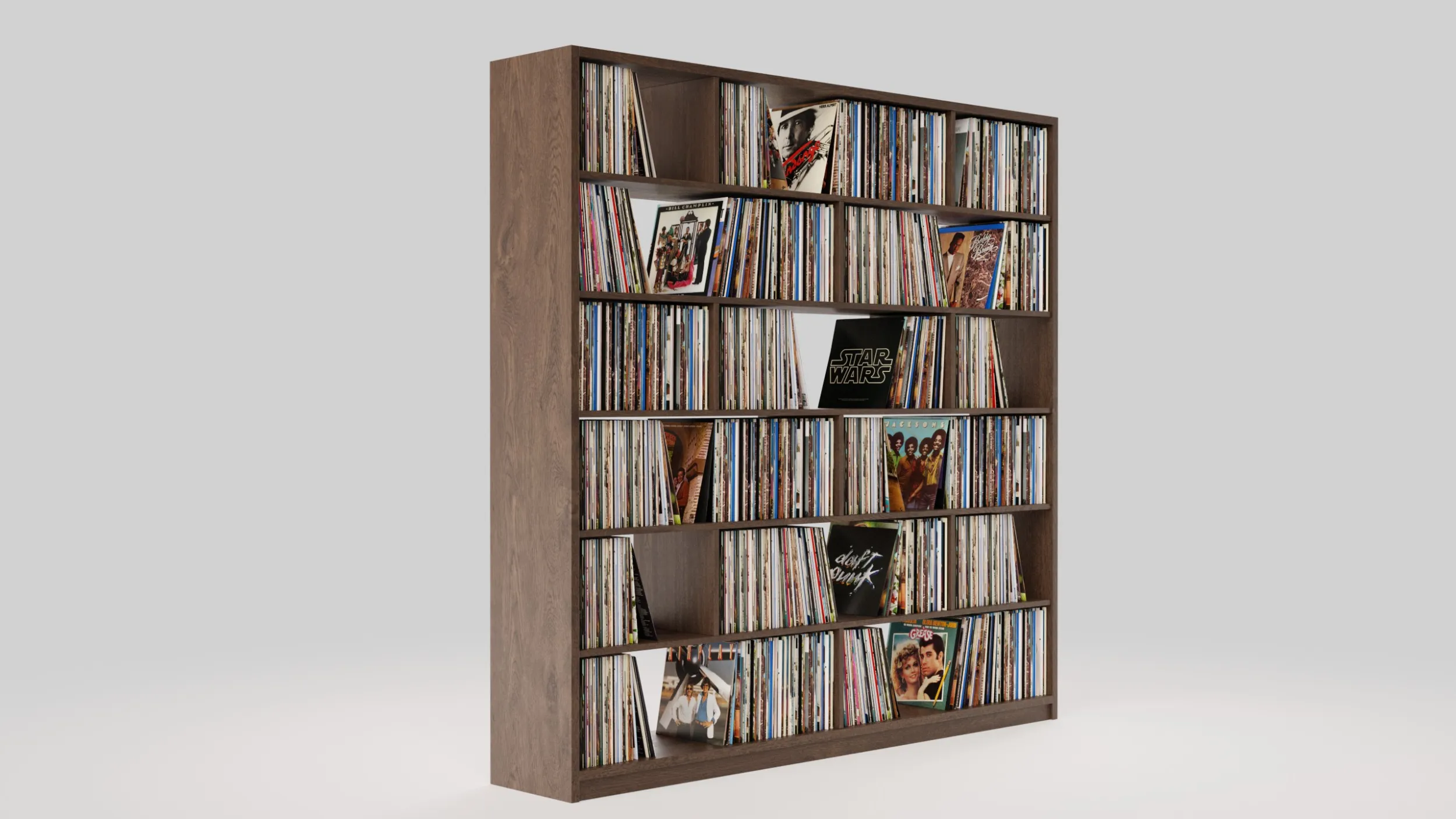 Vinyl Storage No14 3D Model .c4d .max .obj .3ds .fbx .stl .blend 