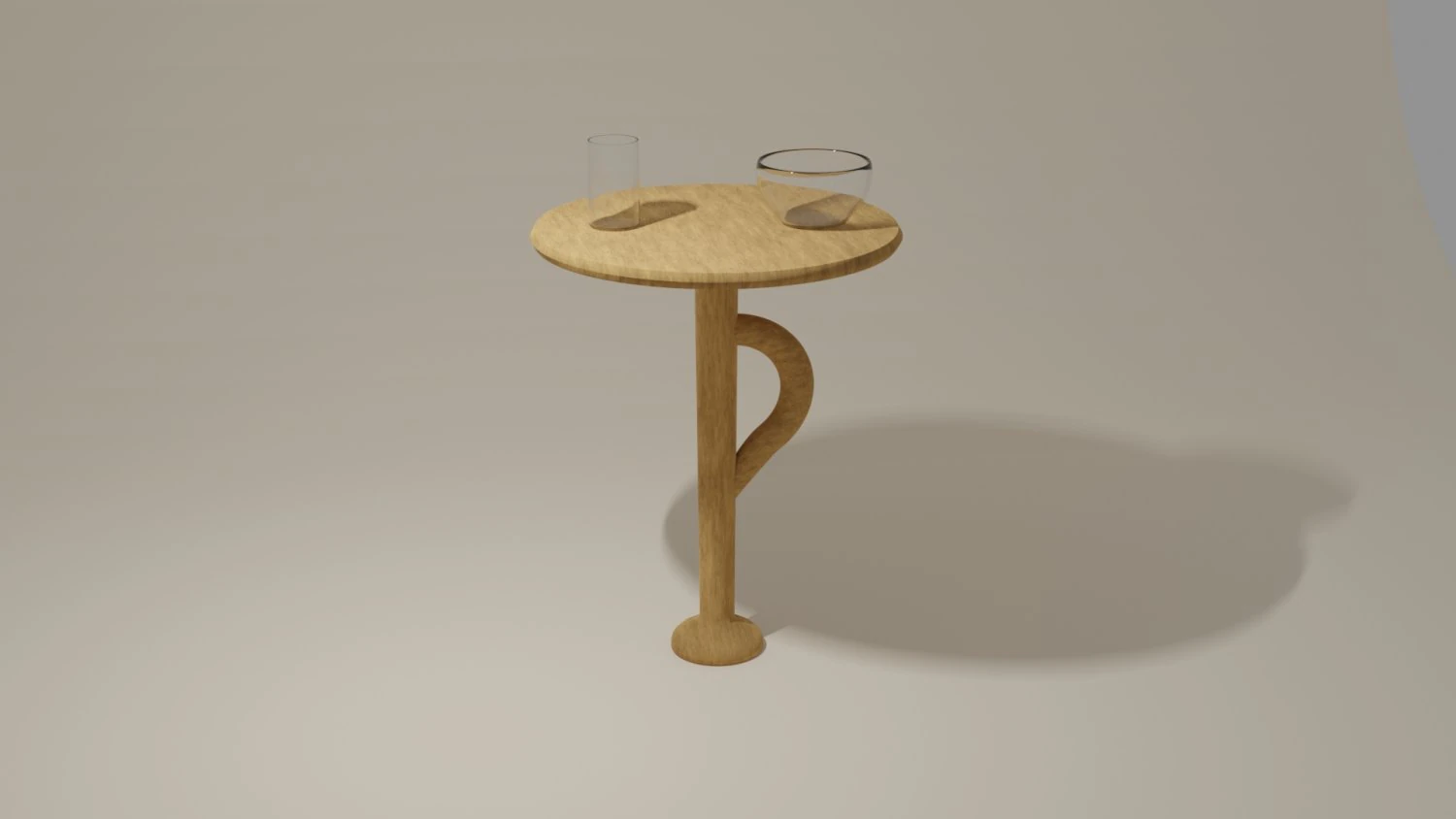 3d vintage single hand table transparent glass and bowl model 3D Model .c4d .max .obj .3ds .fbx .stl .blend 