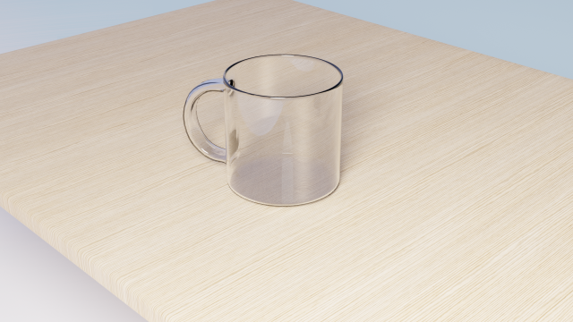 3d transparent mug and table Modèle 3D .c4d .max .obj .3ds .fbx .stl .blend 